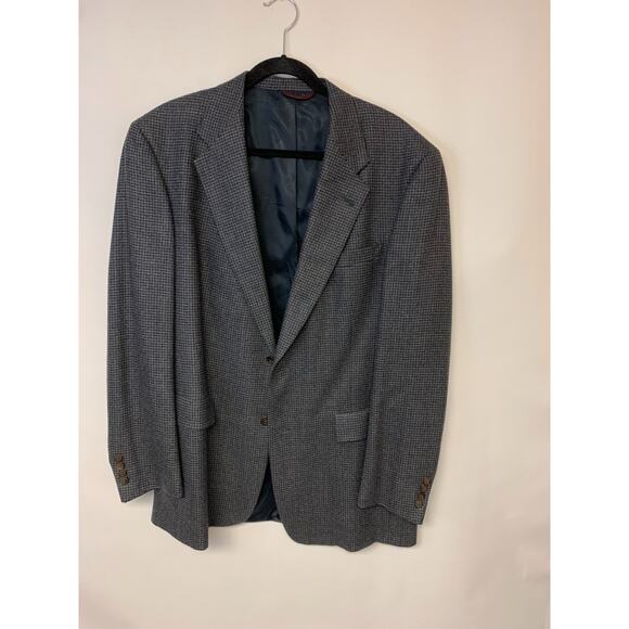 Hart Schaffner Marx Blazer Houndstooth Preppy Academia Professional Business 42L - Picture 1 of 12